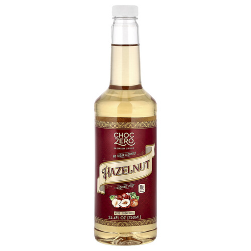 Choczero Premium Syrup, Hazelnut, Sugar Free, 25.4 fl oz (750 ml)