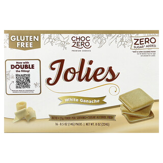 ChocZero, 优质曲奇，Jolies，白甘纳许，16 包，每包 0.5 盎司（14 克）