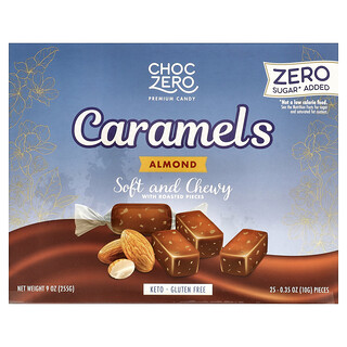 ChocZero, Golosinas prémiums, Caramelos, Almendras, 255 g (9 oz)