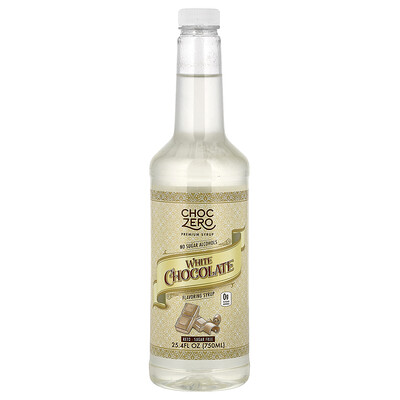 Product Image for ChocZero, Premium Syrup, White Chocolate, Sugar Free, 25.4 fl oz (750 ml)