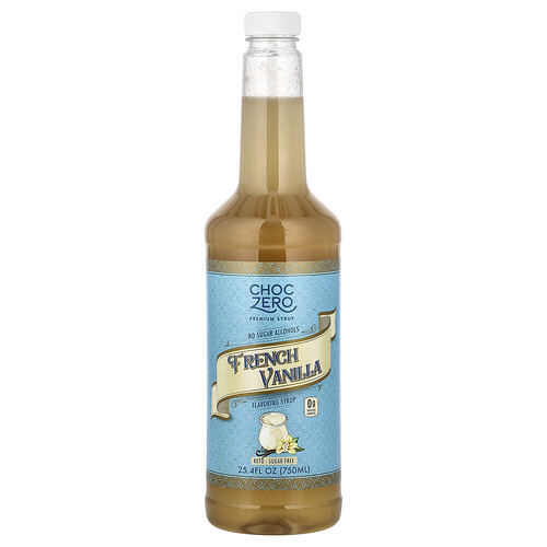 Choczero Premium Syrup, French Vanilla, Sugar Free, 25.4 fl oz (750 ml)