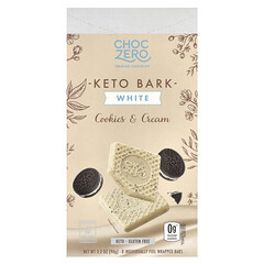 Keto Bark, білий шоколад, печиво з кремом, 8 мінібатончиків, 90 г