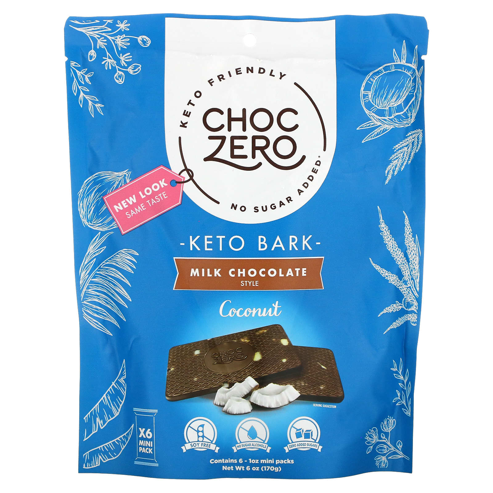 大決算セール ChocZero 大人気の ミルクチョコレート ココナッツ 各1オンス 6枚
