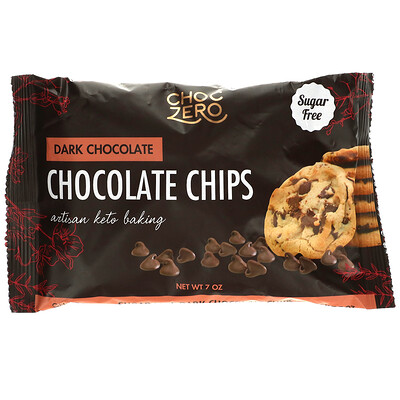 

ChocZero Dark Chocolate Chips Sugar Free 7 oz