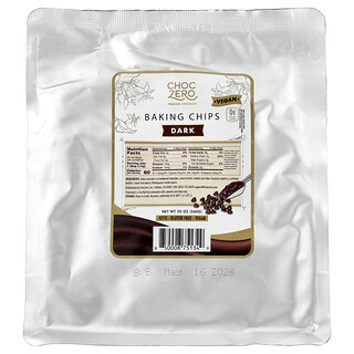 ChocZero, Baking Chips, Dark, 20 oz (560 g)