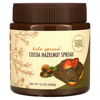 ChocZero, Pâte à tartiner cétogène, Cacao et noisette, 340 g