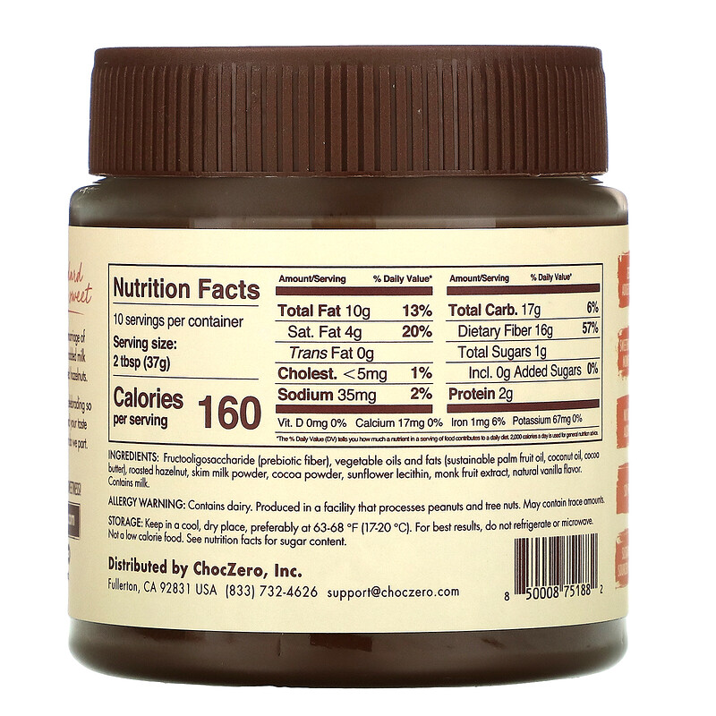 ChocZero, Keto Spread, Chocolate Hazelnut, 12 oz iHerb