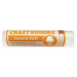 Crazy Rumors, 100%-ный натуральный бальзам, Банана Сплит, 0,15 унции (4,4 мл)