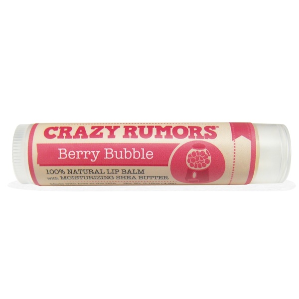 Crazy Rumors, 100% Natural Lip Balm, Berry Bubble, 0.15 oz (4.4 ml) (Discontinued Item) 