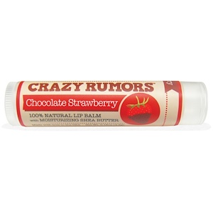Crazy Rumors, 100% натуральный бальзам для губ, шоколад клубника, 4,4 мл (0,15 унции)