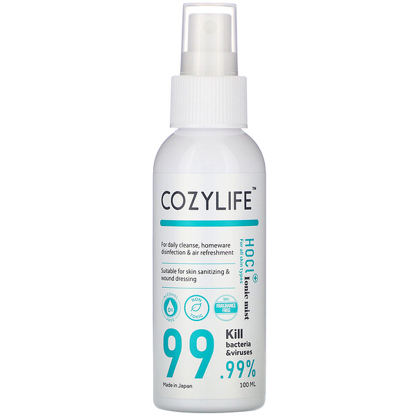 Cozylife, HOCL Ionic Mist, For All Skin Types, 100 ml