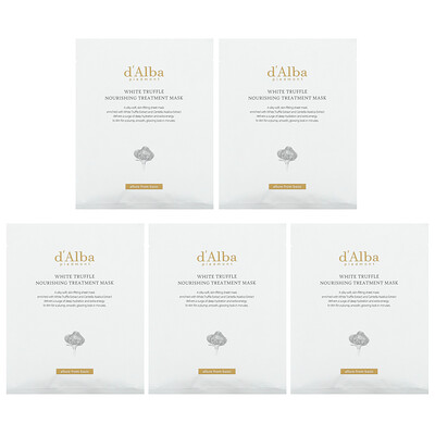 D'alba White Truffle Nourishing Treatment Beauty Mask, Sheet Masks, 0.84 Fl Oz (25 Ml) Each Size 5