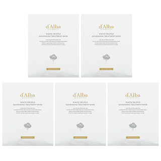 d'Alba, Hvit trøffel pleiende behandlingsmaske, 5 arkmasker, 25 ml per stk.