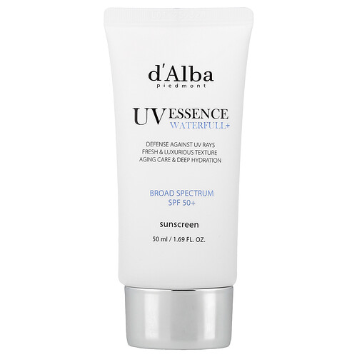 D'alba UV Essence Waterfull+ Sunscreen, SPF 50+, 1.69 fl oz (50 ml)