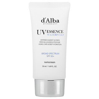 d'Alba, UV Essence Waterfull+ 抗晒霜，SPF 50，1.69 液量盎司（50 毫升）