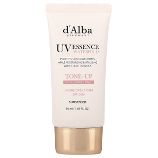 d'Alba, Cremă solară UV Essence Waterfull+, corectoare pentru tonifierea rozului, SPF 50+, 1,69 fl oz (50 ml)