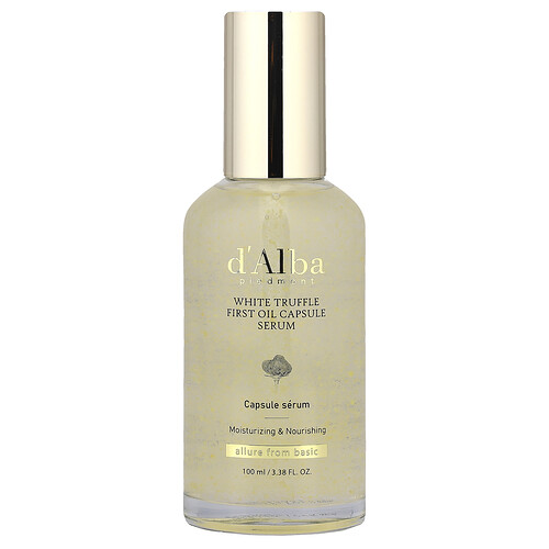 d'Alba, White Truffle First Oil Capsule Serum, 3.38 fl oz (100 ml)
