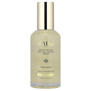 d'Alba, White Trffel First Oil Capsule Serum, Serum mit ersten Ölkapseln aus weißem Trüffel, 100 ml (3,38 fl. oz.)