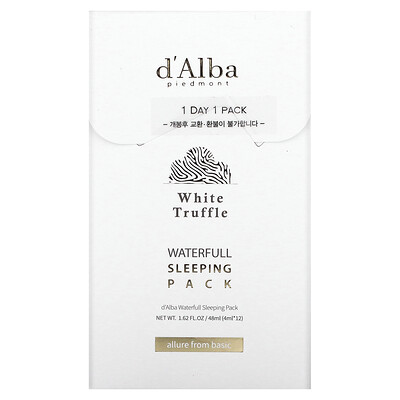 d'Alba увлажняющая ночная маска для лица с белым трюфелем, 48 мл (1,62 жидк. унции)