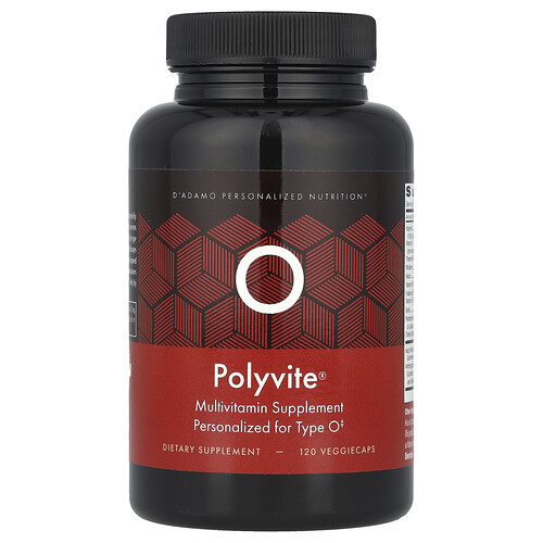 D'adamo, Polyvite® O, Multivitamin Supplement, Ergänzungsmittel mit Multivitaminen, 120 vegetarische Kapseln