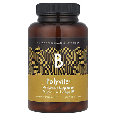 Product Image for D'adamo, Polyvite B, Multivitamin Supplement, 120 VeggieCaps