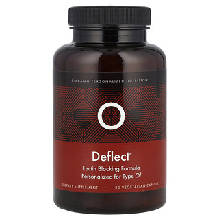 D'adamo, Deflect® O, Fórmula de bloqueo de lectina, 120 cápsulas vegetales