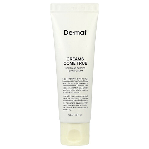 De:maf, Creams Come True, Squalane Barrier Repair Cream, 1.7 fl oz (50 ml)