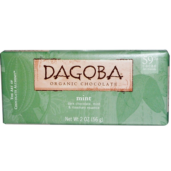 Dagoba Organic Chocolate, Мята, 2 унции (56 г) (Discontinued Item) 