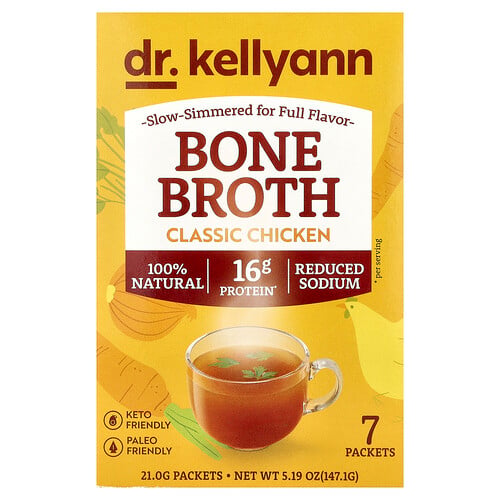 Dr. Kellyann, Knochenbrühe, Classic Chicken, 7 Packungen, je 21 g