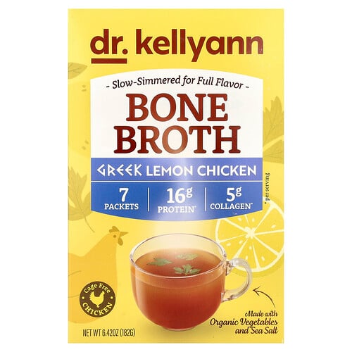 Dr. Kellyann, Knochenbrühe, Griechisches Zitronenhuhn, 7 Packungen, je 26 g