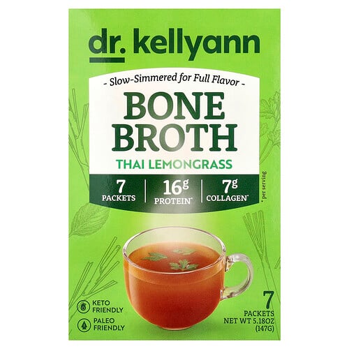 Dr. Kellyann, Knochenbrühe, Thai-Zitronengras, 7 Packungen, je 21 g