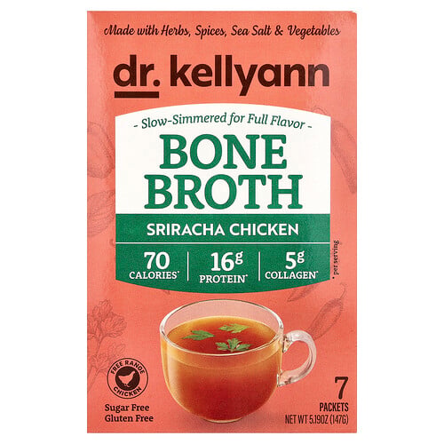 Dr. Kellyann, Knochenbrühe, Sriracha-Huhn, 7 Packungen, je 21 g