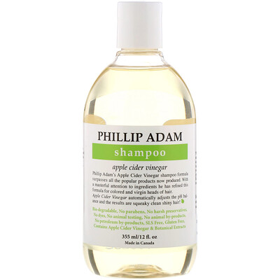 Phillip Adam Shampoo, Apple Cider Vinegar, 12 fl oz (355 ml)