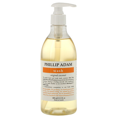 Phillip Adam Wash, Original Coconut, 13.5 fl oz (400 ml)