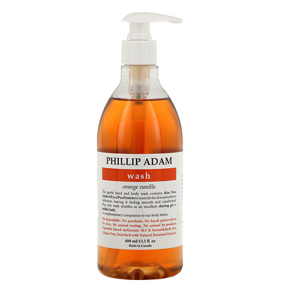 

Phillip Adam Wash, Orange Vanilla, 13.5 fl oz (400 ml)