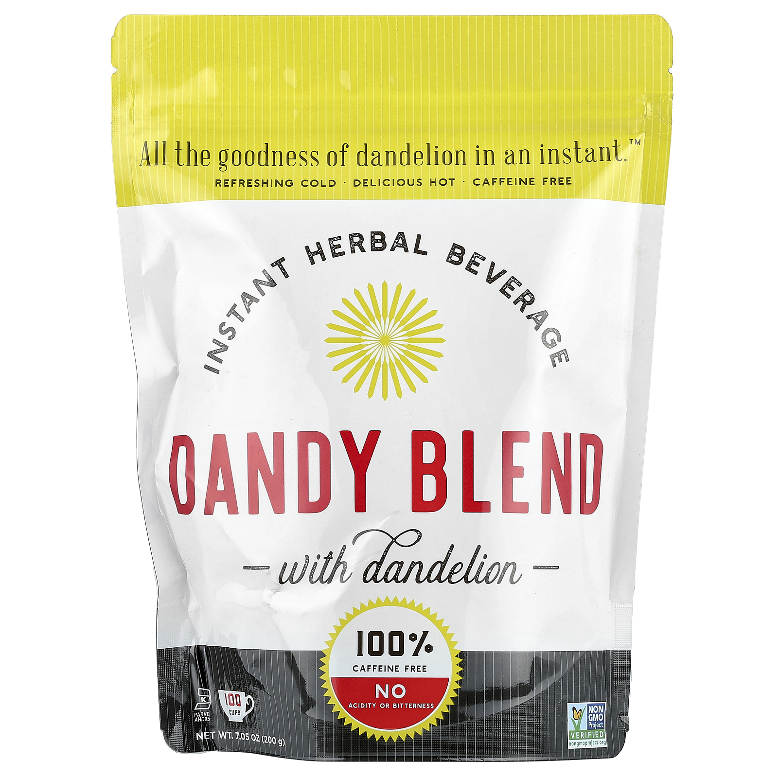 Dandy Mischung, Instant Kräutergetränk mit Löwenzahn, koffeinfrei, 7,05 oz - Bild 1 von 2