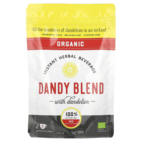 Dandy Blend Organic Instant Herbal Beverage with Dandelion, Caffeine Free, 3.53 oz (100 g)