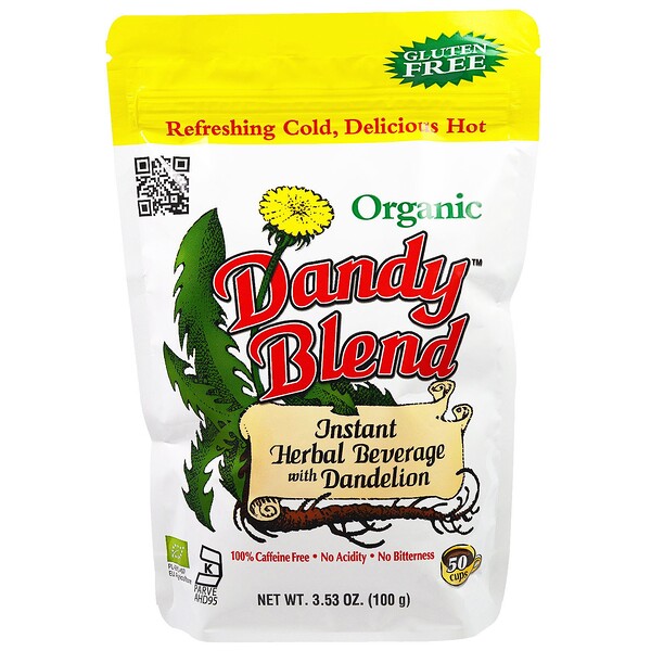 Dandy Blend‏, Instant Herbal Beverage with Dandelion, Caffeine Free, Organic, 3.53 oz (100 g)