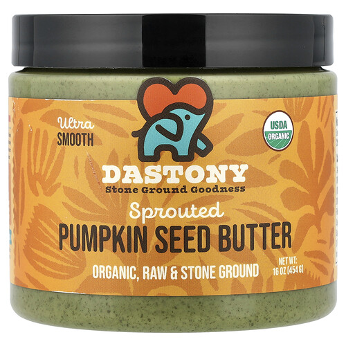 Dastony Organic Sprouted Pumpkin Seed Butter, Ultra Smooth, 16 oz (454 g)