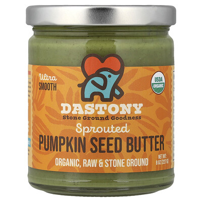 Dastony, Mantequilla de semilla de calabaza germinada orgánica, Ultrasuave, 227 g (8 oz)