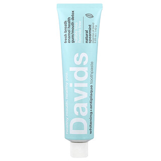 Davids, Whitening + Antiplaque Tandpasta, Natuurlijke Groene Munt, 5.25 oz (149 g)