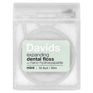 Davids, Expanding Dental Floss, Mint, 32.8 yd (30 m)
