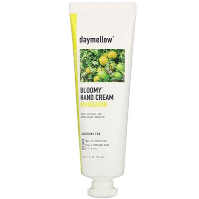 Daymellow Bloomy Hand Cream, Mandarin, 1.76 fl oz (50 g)