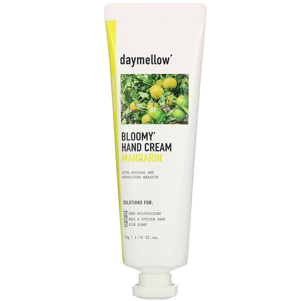Daymellow, Bloomy Hand Cream, Mandarin, 1.76 fl oz (50 g)