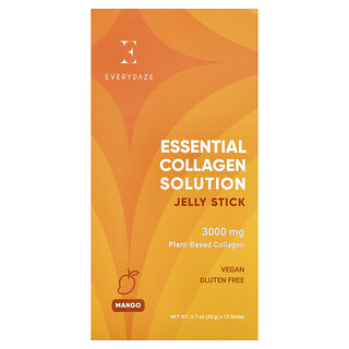 Everydaze, Essential Collagen Solution Jelly Stick, Mango, 10 Sticks, 0.7 oz (20 g) Each