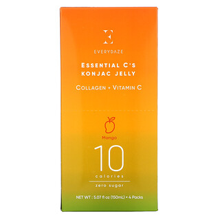 Everydaze, Essential C's Konjac Jelly, манго, 4 пакетика, 150 мл (5,07 жидк. Унции)