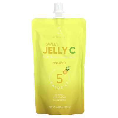 Everydaze Sweet Jelly C, желейный напиток из конжака на растительной основе, ананас, 150 мл (5,02 жидк. Унции)