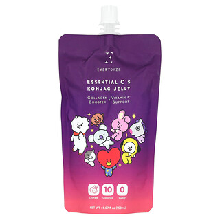 Everydaze, Esensial C's Konjak Jelly, Leci, 150 ml (5,07 ons cairan)