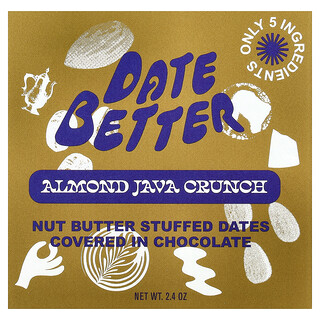 Date Better Snacks, 椰枣，巴旦木咖啡脆味，2.4 盎司