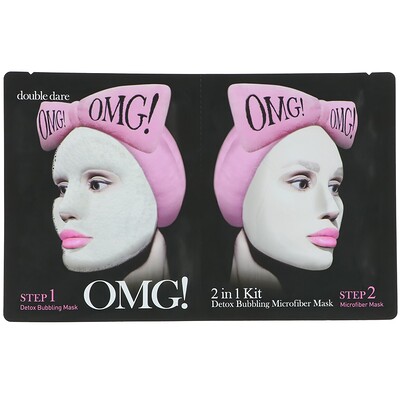 Купить Double Dare OMG!, Detox Bubbling Mask, 2 in 1 Kit